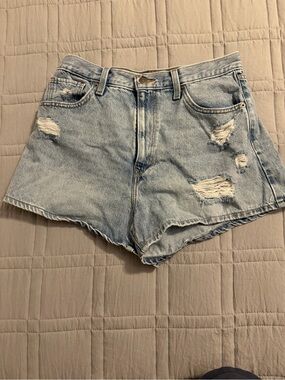 Levi’s High-Waist Light Blue Mom Shorts